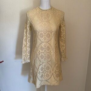 Vintage Leslie Juniors Crochet Dress